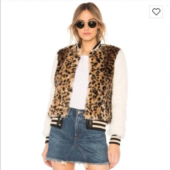 MOTHER Leopard Fur Coat Bomber Jacket XS - Picture 7 of 7